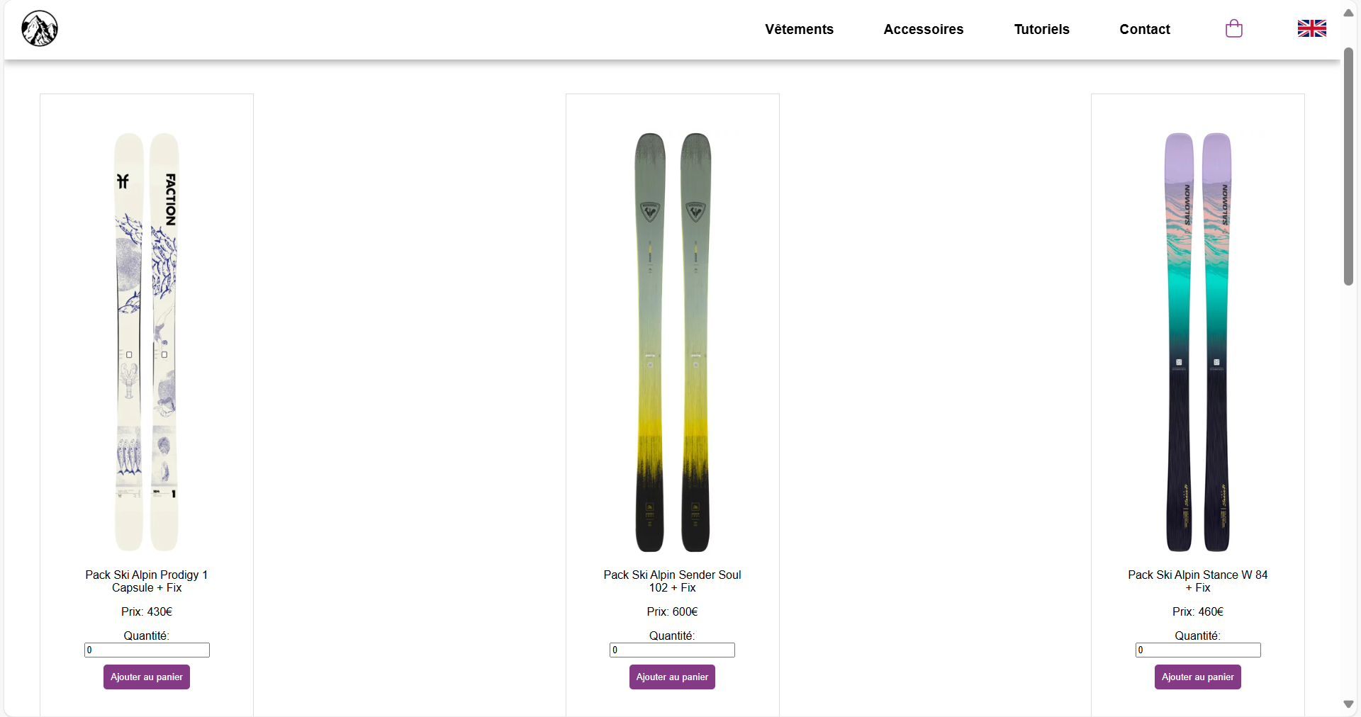  Site web "MMI Sport de Glisse"